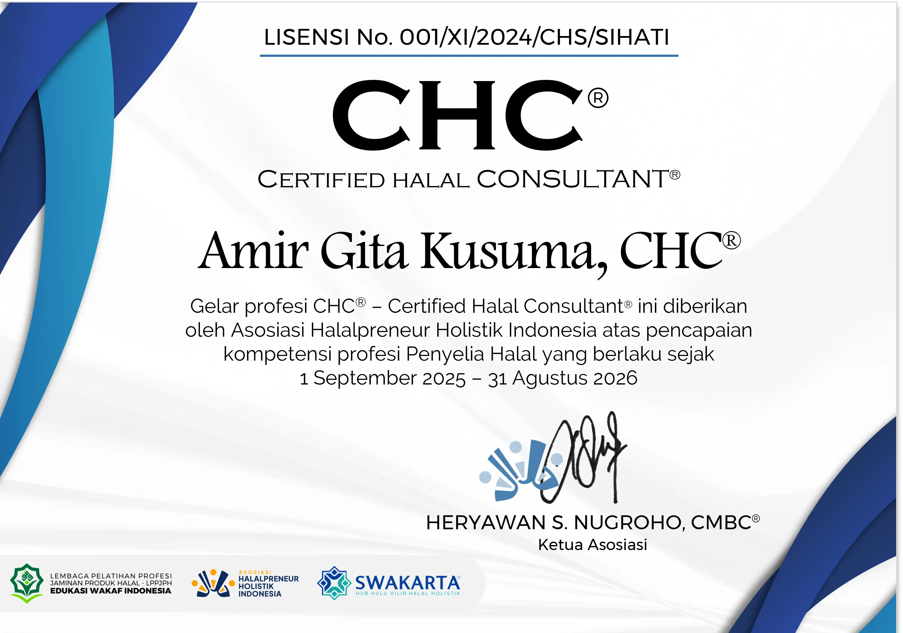CHC-Certified Halal Consultant
